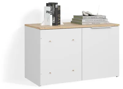 Produktbild von Eckkommode Livinity Piave Weiß/Sonoma mit Tür, Model 58984