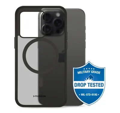 Produktbild von Mobilize Hybrid iPhone 15 Pro Max MagSafe Hülle Hardcase Backcover Stoßfest - Schwarz
