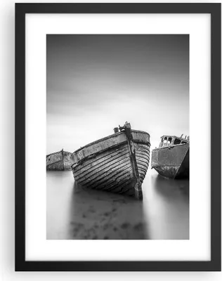 Produktbild von Gerahmtes Poster - Schwarzer Rahmen - £ódŸ Wrack Schiff - 30x40 cm - Wand Bild - Wanddeko - Wandbilder - Kunstposter - Wandposter - Bilderrahmen - Bilder - Kunstdruck - P2BPA30x40-4999