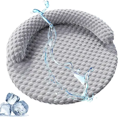 Image de Tapis rafraîchissant pour chats - Tapis rafraîchissant pour animaux de compagnie - Maintient les animaux au frais - Matériau absorbant la chaleur - 45 x 60 cm - Gris