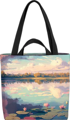 Produktbild von VOID Wasserlilien Seerosen Teich Tasche 33x33x14cm,15l Einkaufs-Beutel Shopper Einkaufs-Tasche Bag