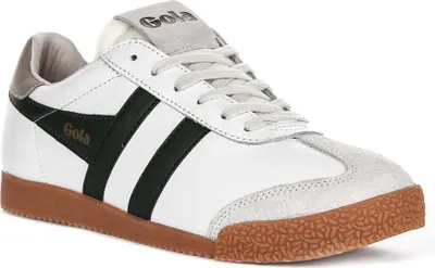 Produktbild von Gola Classics Elan Leder in Weiß Grün für Damen – 5 UK - 38 EU - 7 US / White Green