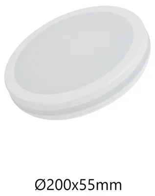 Obrázok produktu pre LED stropné svietidlo Alcapower, okrúhle, IP54, CCT 15 W, 1500 lm, biely dizajn, odolné proti nárazom IK08, ideálne pre interiér aj exteriér, 200 mm