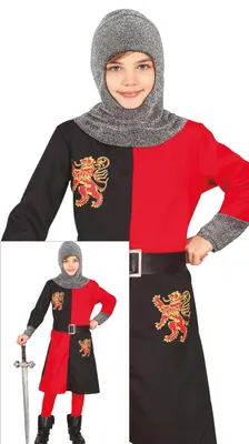 Immagine prodotto di Guirca Costume da cavaliere medievale per ragazzi 3-4 anni 3-4 anni