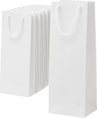 Produktbild von Dekorative Geschenktüte für Wein, weiß matt, 120 x 80 x 400, 10 Stück, Größe A