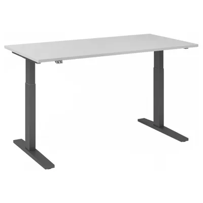Produktbild von Sitz-Steh-Schreibtisch XMKA16, 1600 x 800 x 700-1200 mm, grau/graphit