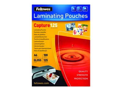 Produktbild von Fellowes Laminierfolie A6 125 mic glänzend - 100 Stück