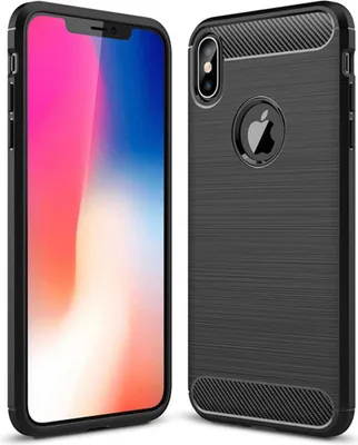 Immagine prodotto di Custodia per Apple iPhone Xs Max Custodia per telefono cellulare Cover Cover protettiva colori carbonio
