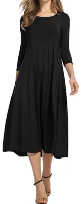 Produktbild von Solidchoice – Vintage Tunika-Kleid für Damen mit 3/4-Ärmeln