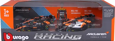 Zdjęcie produktu dla Bburago Model 1:43 zestaw Bolidów F1 #4 Lando Norris Mclaren MCL36 MCL60  18-38096