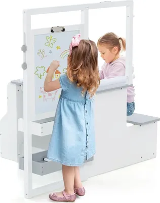 Immagine prodotto di Set di cavalletti per bambini con lavagna e lavagna bianca