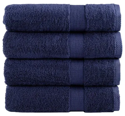 Zdjęcie produktu dla vidaXL Ręczniki Premium SOLUND 4 szt. Granatowy 50x100 cm 600 g/m²