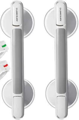 Obrázok produktu pre Držiak do kúpeľne 2 ks, prísavka, nosnosť 120 kg, PVC a ABS, pre seniorov