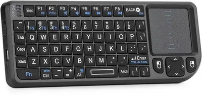 Obrázek produktu pro Mini bezdrátová klávesnice, 2,4 GHz, s touchpadem, pro Android TV boxy, PC, notebooky, angličtina, ruština, španělština, francouzština.