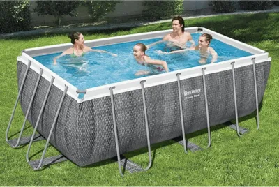 Produktbild von Bestway Power Steel Pool-Set Rechteckig 412x201x122 cm