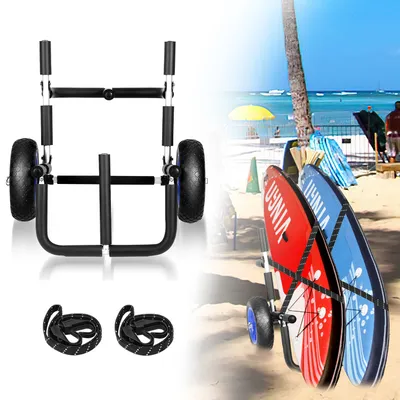Image de Chariot de transport en aluminium TolleTour pour 2 planches de SUP (Stand Up Paddle)