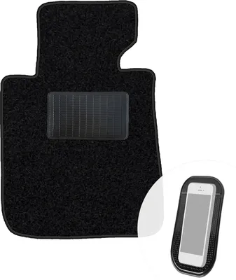 Produktbild von moto-MOLTICO Fahrer Fußmatte Auto Velours Fahrerseite Autoteppiche Schwarz Fahrermatte 1-teilig passend für BMW 1er E87 2004-2011