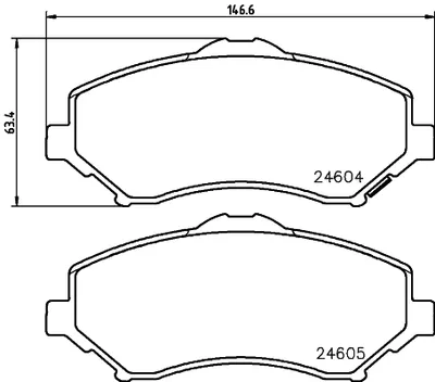 Produktbild von HELLA Bremsbeläge Satz Vorne Bremsklötze für FIAT Freemont (345) 8DB 355 014-321
