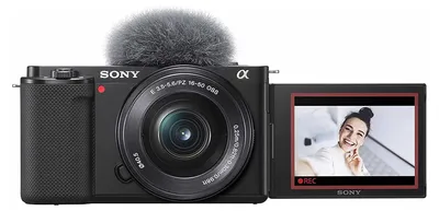 Zdjęcie produktu dla Sony α ZV-E10L, 24,2 MP, 6000 x 4000 px, CMOS, 4K Ultra HD, Ekran dotykowy, Czarny