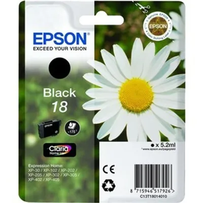 Produktbild von Epson Singlepack Black 18 Claria Home Ink, Schwarz, Standard, 5.2 ml, 11.2 cm, 2.4 cm, 37g