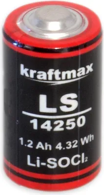 Produktbild von KRAFTMAX Lithium-Batterie LS14250, 1/2 AA-Zelle, 3,6 V-, 1200 mAh