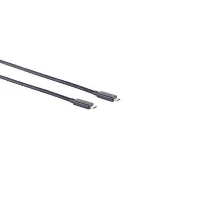 Produktbild von USB Kabel Typ-C Stecker auf Typ C Stecker, 4.0 Gen 3x2, schwarz, 0,5m
