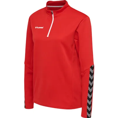 Produktbild von Hummel Hmlauthentic Half Zip Sweatshirt Wo - true red, Größe:S