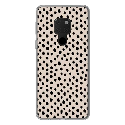 Produktbild von MuchoWow® Handyhülle Schutzhülle Hülle für Huawei P40 Lite Polka dots - Schwarz - Beige Silikon Softcase Handy Hülle - Handy