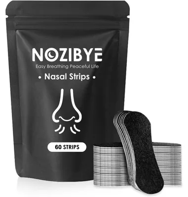 Obrázek produktu pro Nosní proužky proti chrápání, 60 kusů, černá barva
