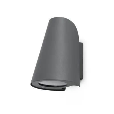 Produktbild von Faro 71353, Wandbeleuchtung für den Außenbereich, Dunkles Grau, Aluminium, IP44, I, E27