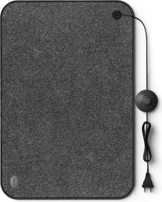 Immagine prodotto di Björn & Schiller Tappeto riscaldante elettrico 40x60 cm con interruttore a pedale, 75 watt, basso consumo energetico, per ufficio, casa e home office