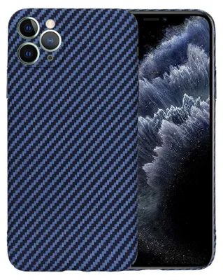 Produktbild von Techsuit Carbonite FiberShell Back Cover Hülle für Apple iPhone 11 Pro Max - Blau