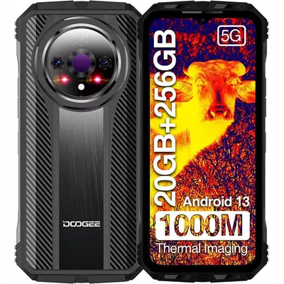 Produktbild von DOOGEE V31 GT 5G Wärmebildkamera Outdoor Handy Ohne Vertrag 20GB+256GB 10800mAh/66W 6.58” FHD + 120Hz Android 13 Smartphone, NFC/OTG/WI-FI 6, Schwarz