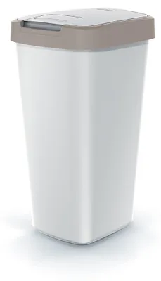 Immagine prodotto di KEDEN COMPACTA Q Cestino per rifiuti da 25 litri NSAB25-WG5C - grigio cenere con telaio marrone