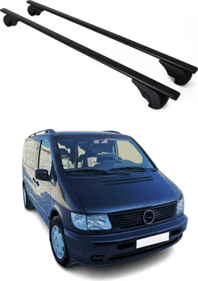 Produktbild von Dachträger Grundtäger für Mercedes V Klasse W638 1996-2003 75kg Metall Schwarz