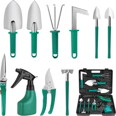 Image de Outils de jardinage inoxydables avec sac de rangement
