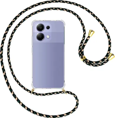 Produktbild von Handykette Backcover-Schutzhülle mit Band (Metall goldfarben) für Xiaomi Redmi Note 13 4G - camouflage
