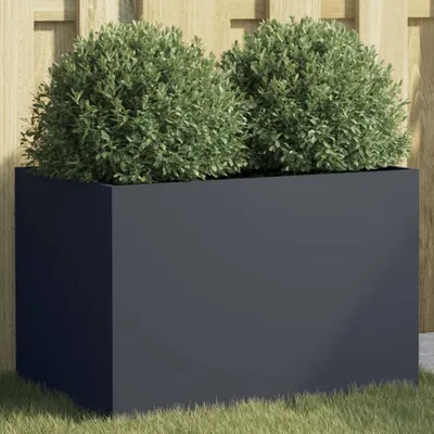 Produktbild von "2024"cloris Pflanzkübel Anthrazit 62x40x39 cm Stahl - Beete pflanzen CHY20194393