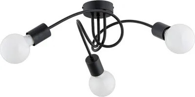 Immagine prodotto di Lampada da soffitto in stile industriale nera FARTA 3xE27 15W ALF62466 Alfa