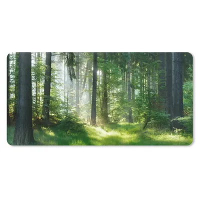Produktbild von MuchoWow® Mauspad Mousepad Natur - Bäume - Wald - Grün - Sonne - Gras - Pflanzen 60x30 cm - Mousepads - Maus Mat - Pad - Mausunterlage - Nachhaltig