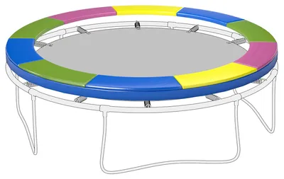 Produktbild von SPORTNOW Trampolin Randabdeckung Ø305 cm Trampolin Randschutz mit UV Schutz Bunt