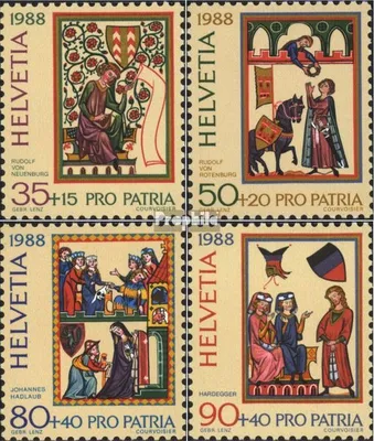 Produktbild von Briefmarken Schweiz 1988 Mi 1372-1375 (kompl.Ausg.) FDC Pro Patria