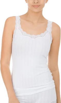 Produktbild von Calida Calida Damen Etude Toujours Top ohne Arm aus Baumwolle Unterhemd mit Dresdner Spitze uni 2410-10-00127