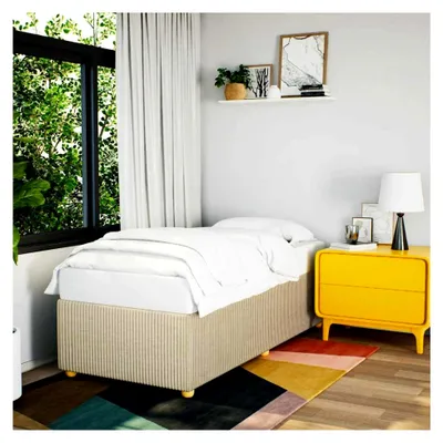Produktbild von Bettgestell Creme 90x190 cm ohne Matratze