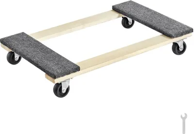Produktbild von Möbelwagen - Tragbare 4-Rad-Rollen - Robust & Platzsparend - Ideal für Schwere Möbel - 2 Stück - 40,6 x 27,9 cm - 227,8 kg Kapazität - Schwarz