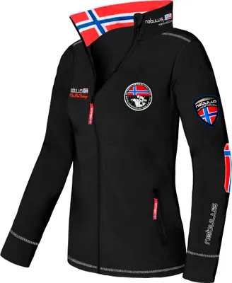 Zdjęcie produktu dla Nebulus bluza polarowa EXPLORE damska, ciepła bluza polarowa, z długim zamkiem błyskawicznym, Q905 - damska, czarny, M/38