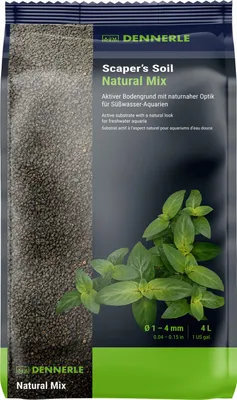 Produktbild von Dennerle Scaper's Soil Natural Mix, 4 Liter - Aktiver Bodengrund mit naturnaher Optik für Süßwasser-Aquarien