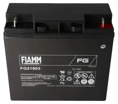 Obrázok produktu pre Fiamm FG21803 – Uzavretá olovnatá batéria VRLA AGM, 12V, 18Ah, typ T3, určená pre UPS systémy, alarmy a vozidlá