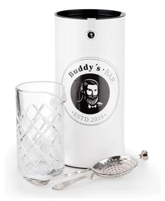 Produktbild von Rührset Rührglas Barlöffel - 500 ml - 27 cm - Edelstahl - Barsieb - Für Cocktails