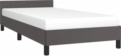 Produktbild von vidaXL Bettgestell mit Kopfteil ohne Matratze Grau 100x200 cm